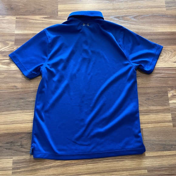 UA Under Armour Royal Blue Heatgear Loose Fit Men’s Polo Shirt Medium - Picture 2 of 4